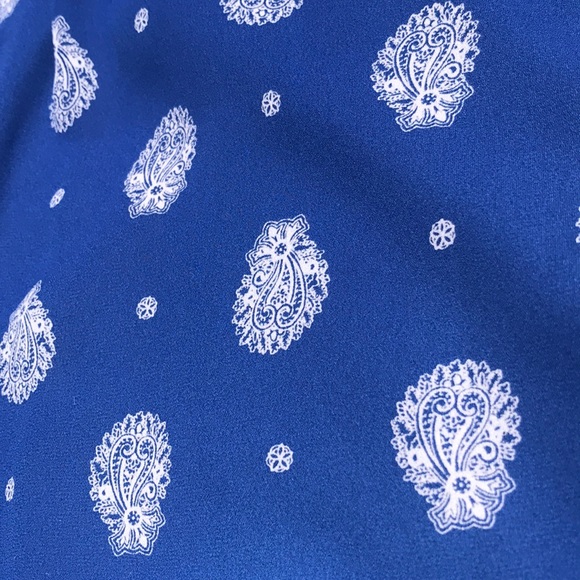 EXPRESS | Paisley roll sleeve Portofino Shirt - Picture 7 of 8